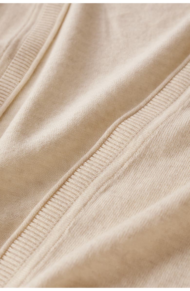 Seasalt Cornwall Vanessa Open Front Organic Cotton Crop Cardigan, Alternate, color, Knit Melange Chalk