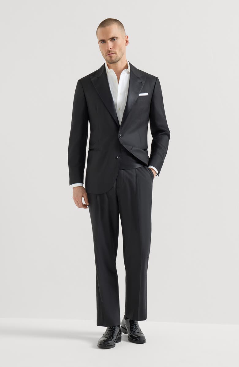Brunello Cucinelli Tuxedo with peak lapel, Alternate, color, Black