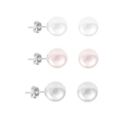 3 Pack Pearl Earrings