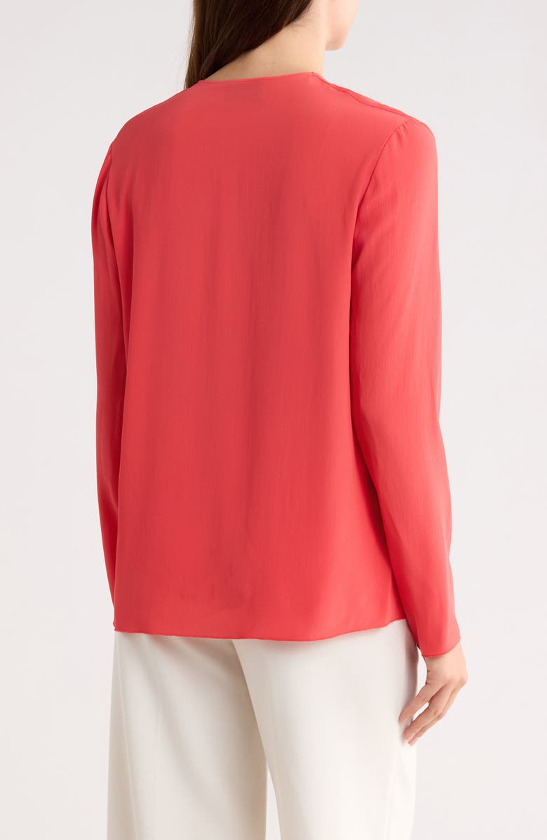 Longchamp Tie Neck Top, Alternate, color, Goji