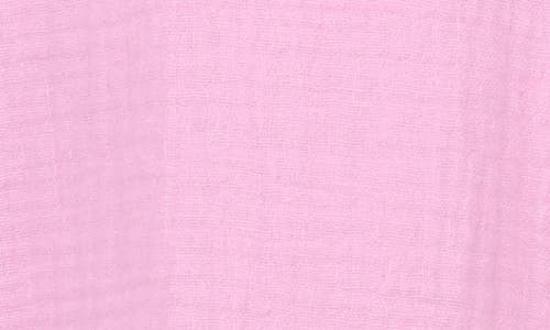 Rain And Rose Cotton Gauze Camp Shirt In Pink