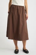 Damson Madder Caspia Organic Cotton Midi Skirt