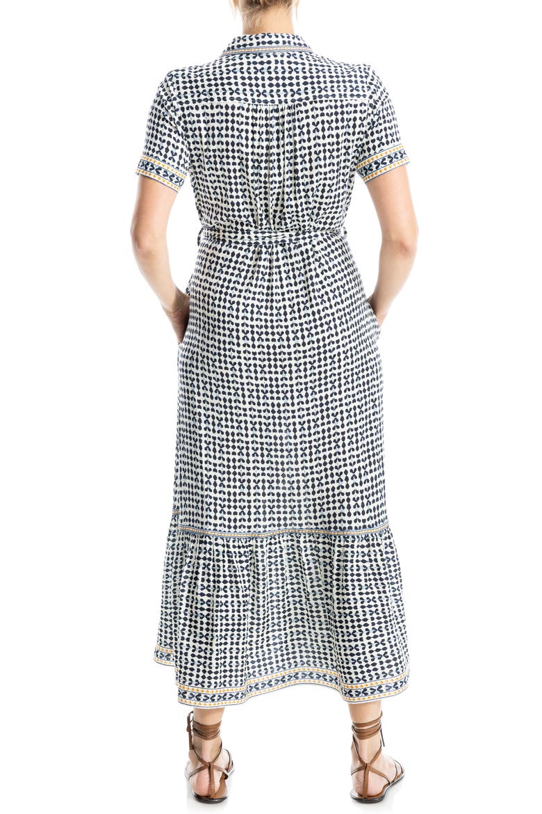 Short Sleeve Shirtdress, Alternate, color, NATURAL BLUE IKAT STAMPS