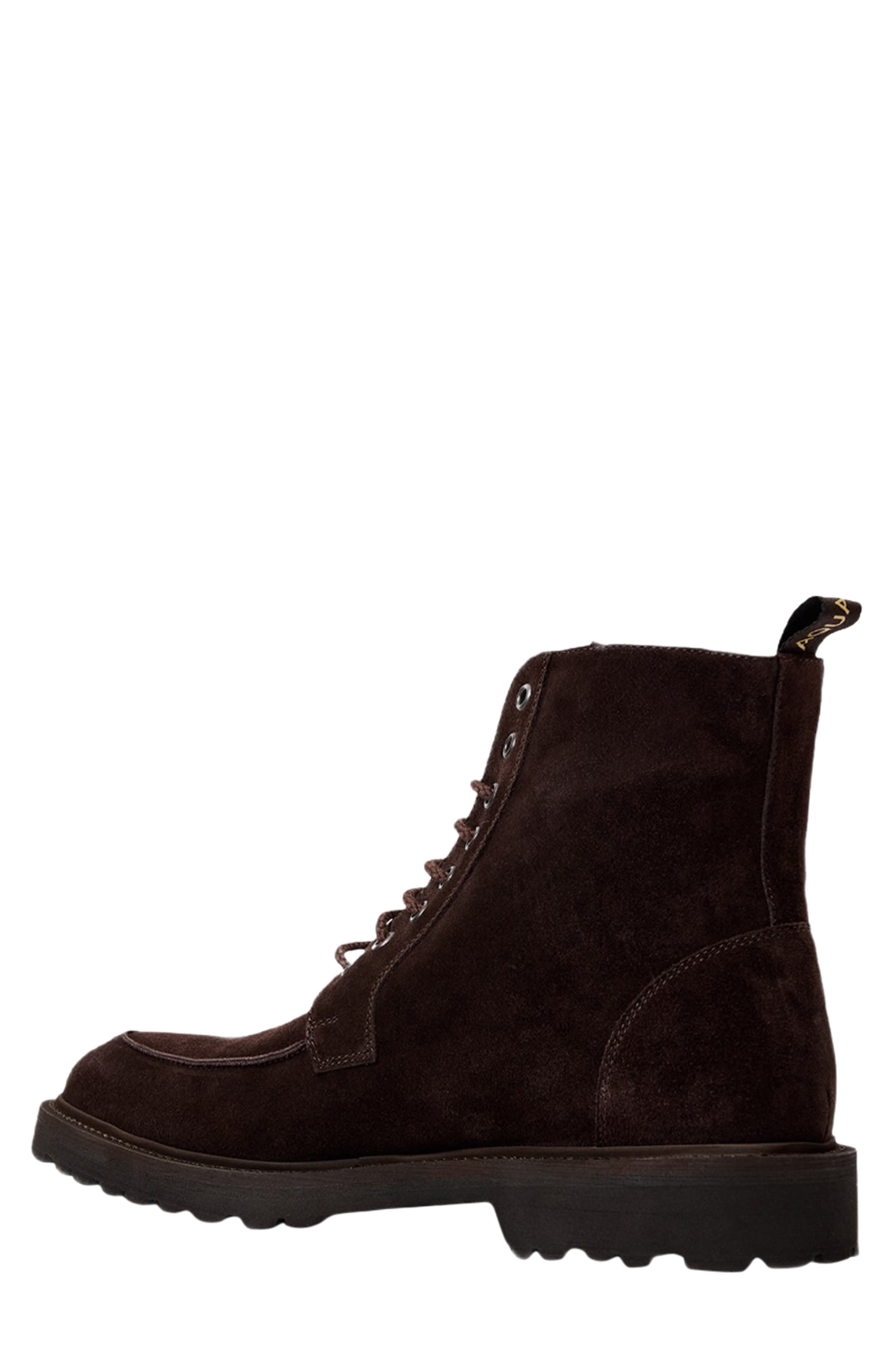 Danny Water Resistant Lace-Up Boot, Alternate, color, DARK BROWN SUEDE