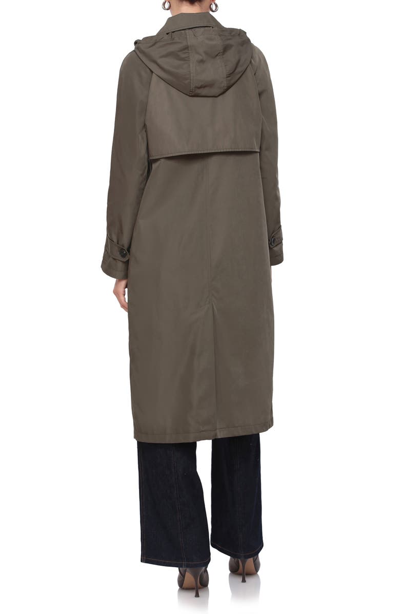Avec Les Filles Hooded Water Resistant Trench Coat, Alternate, color, 