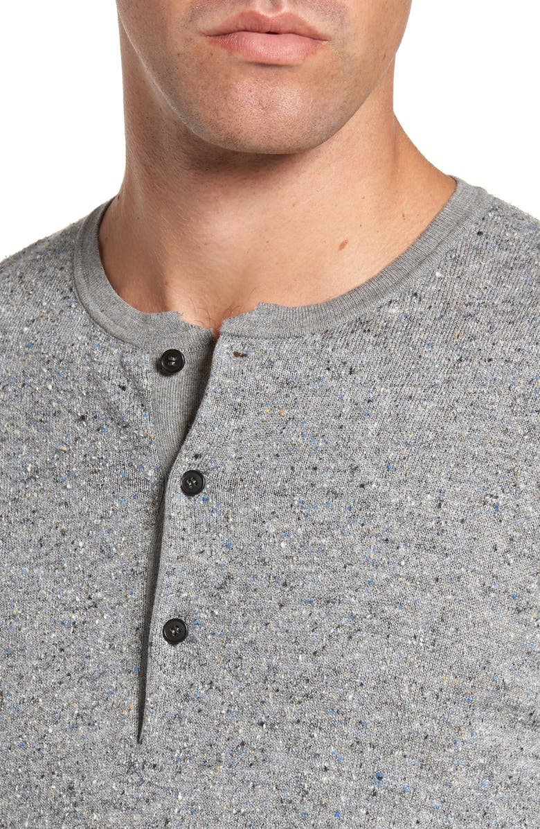 Billy Reid Speckled Henley Sweater, Alternate, color,