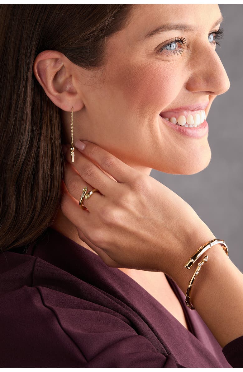 Alex and Ani Harry Potter Great Hall Candle Threader Earrings, Alternate, color, Gold