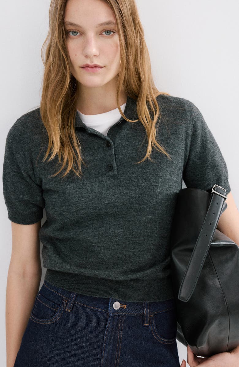 MANGO High Waist Long Denim Shorts, Alternate, color, Open Blue