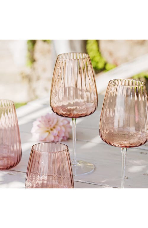 Vietri Francesca Wine Glass In Pink