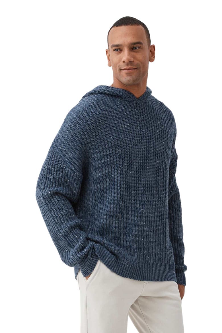 Stan Knit Hooded Sweater, Main, color, Navy Heather