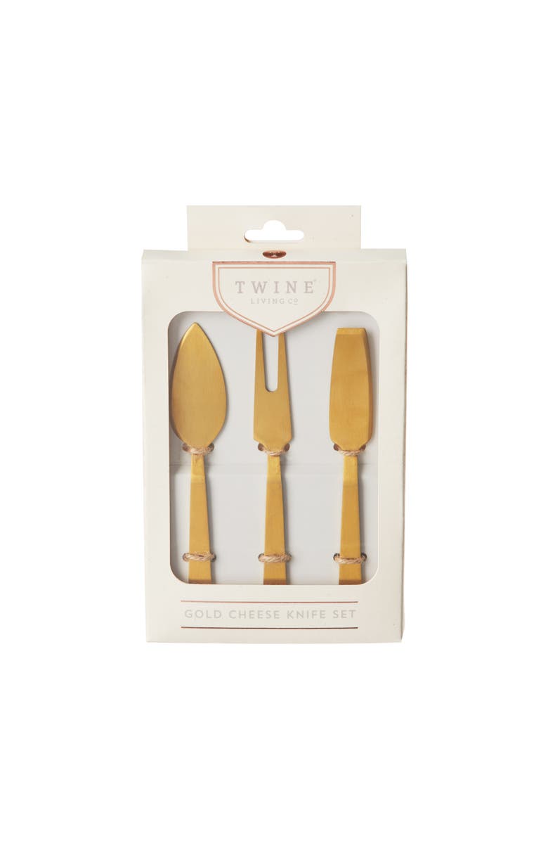 TWINE Cheese Knife in Gold Set of 3, Alternate, color, Gold
