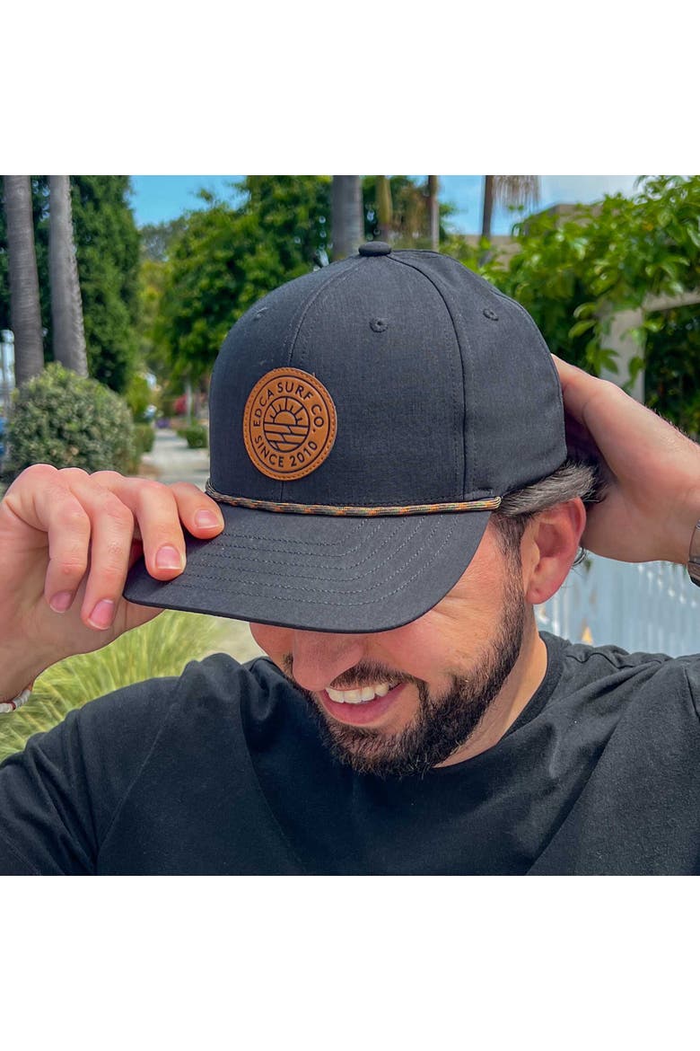 Oakdale Performance Snapback Hat, Alternate, color, Dark Brown / Black