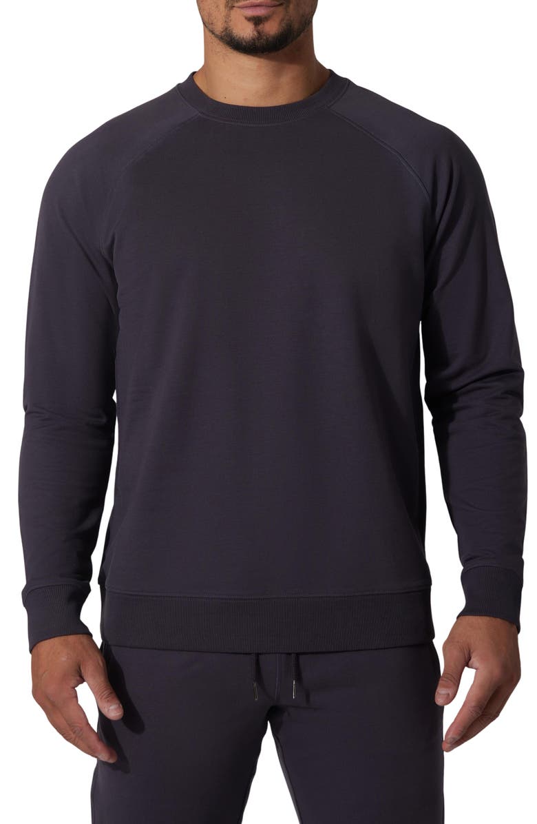 90 DEGREE BY REFLEX Mini Zurry Reunion Crewneck Sweatshirt, Main, color, Moonless Night