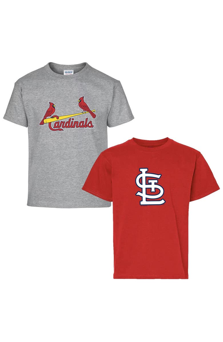 SOFT AS A GRAPE Youth Soft as a Grape  Red/Gray St. Louis Cardinals Two-Pack T-Shirt Set, Main, color, 