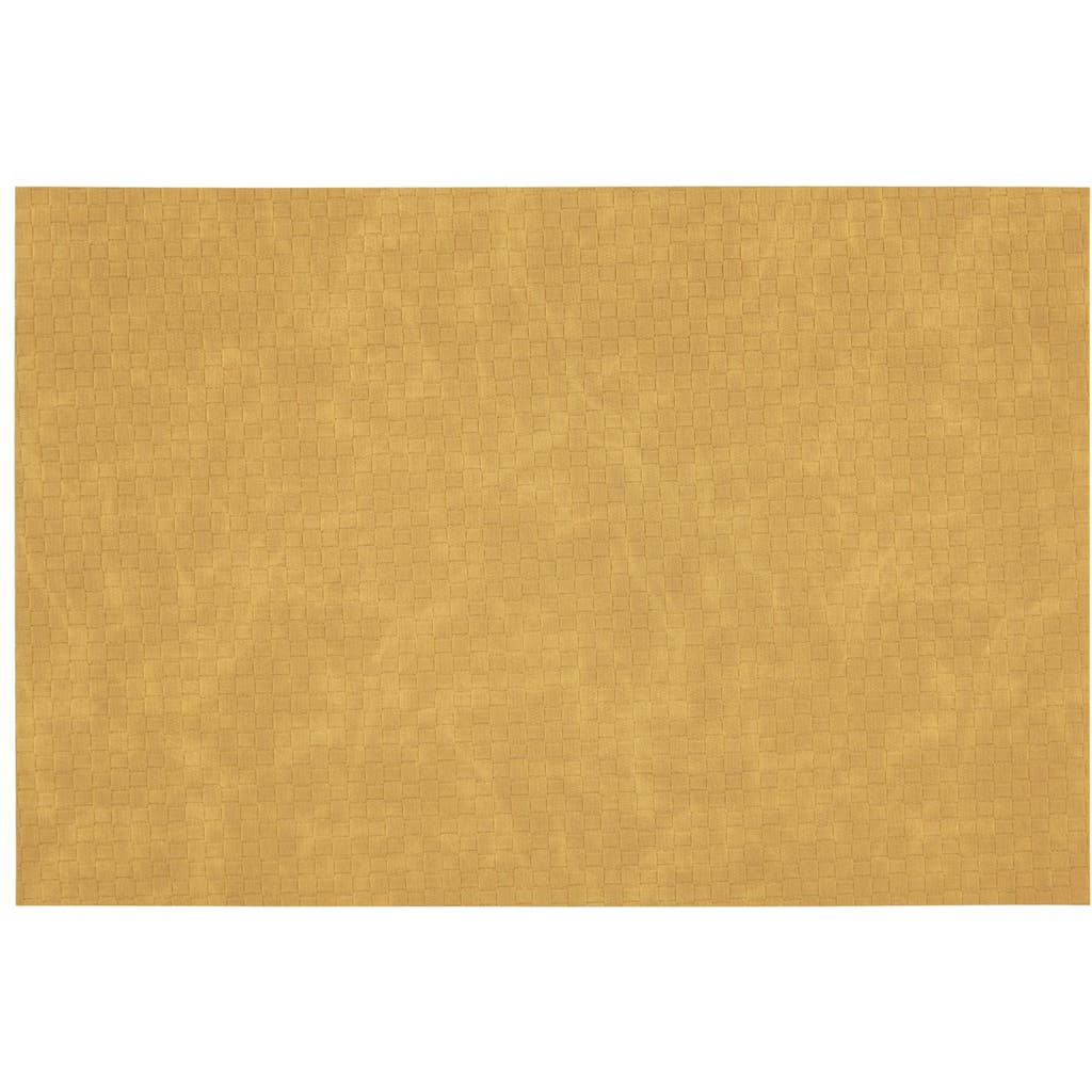 Dainty Home Faux Leather Reversible Set Of 4 Placemats In Reversible Ochre