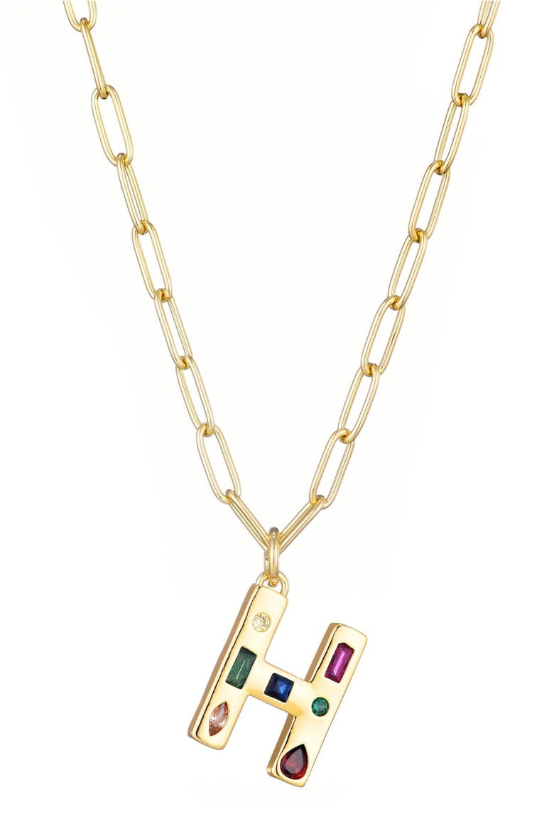 3-Piece Initial Necklace, Earrings & Bracelet Set, Alternate, color, GOLD-H