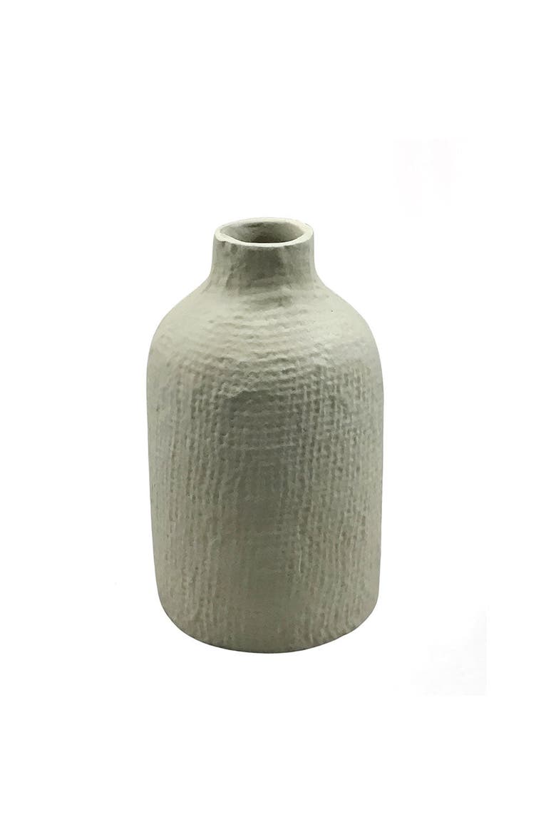 Off-White Aluminum Vase, Main, color, Off-White 8"