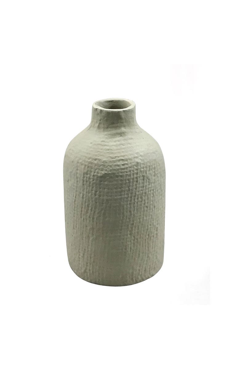 CG Hunter Off-White Aluminum Vase, Main, color, Off-White 8"