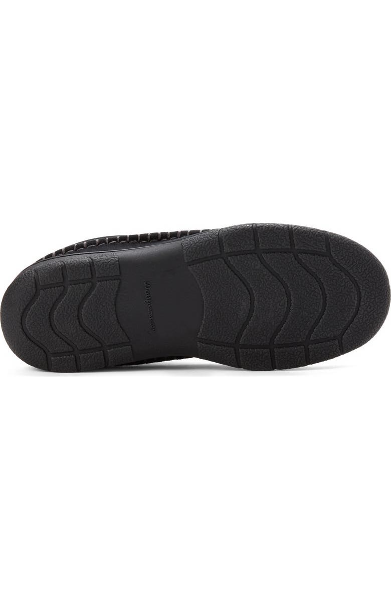 DEARFOAMS Thompson Moccasin Toe Clog Slipper, Alternate, color, Black Solid