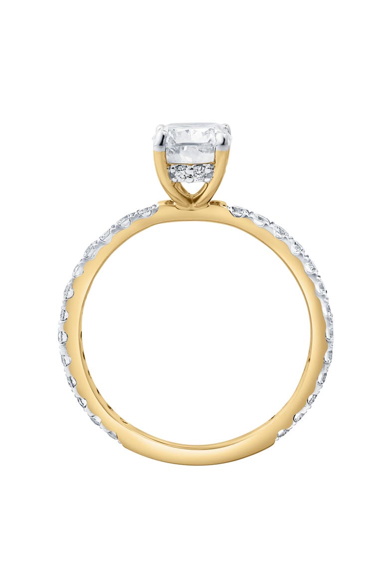 Melina 14K Gold Cushion Lab Grown Diamond Engagement Ring - 2.0 Ct, Alternate, color, 14K Yellow Gold