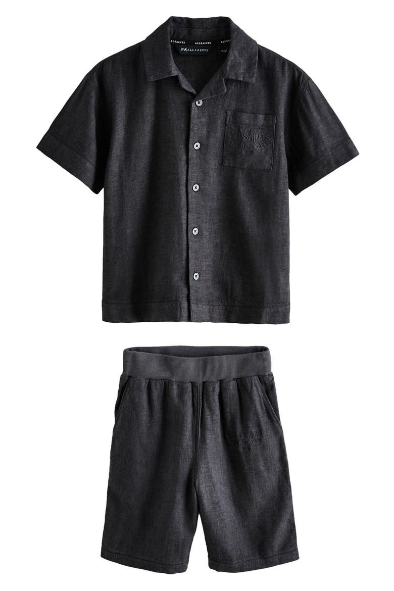Kids' Shirt and Shorts Set, Main, color, GREY