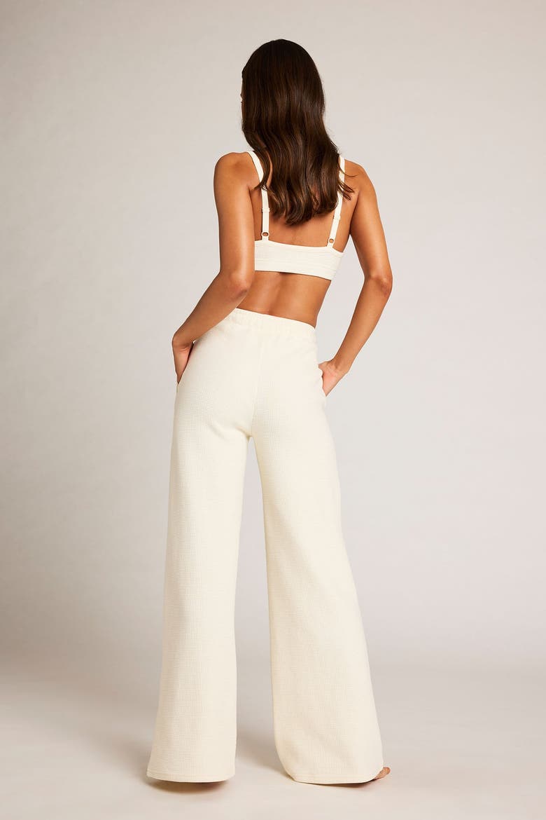 Waffle Knit Track Pant, Alternate, color, Cream