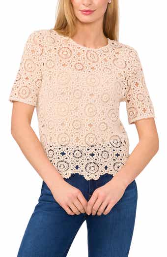 Ted Baker Short Sleeve Open-Stitch Top