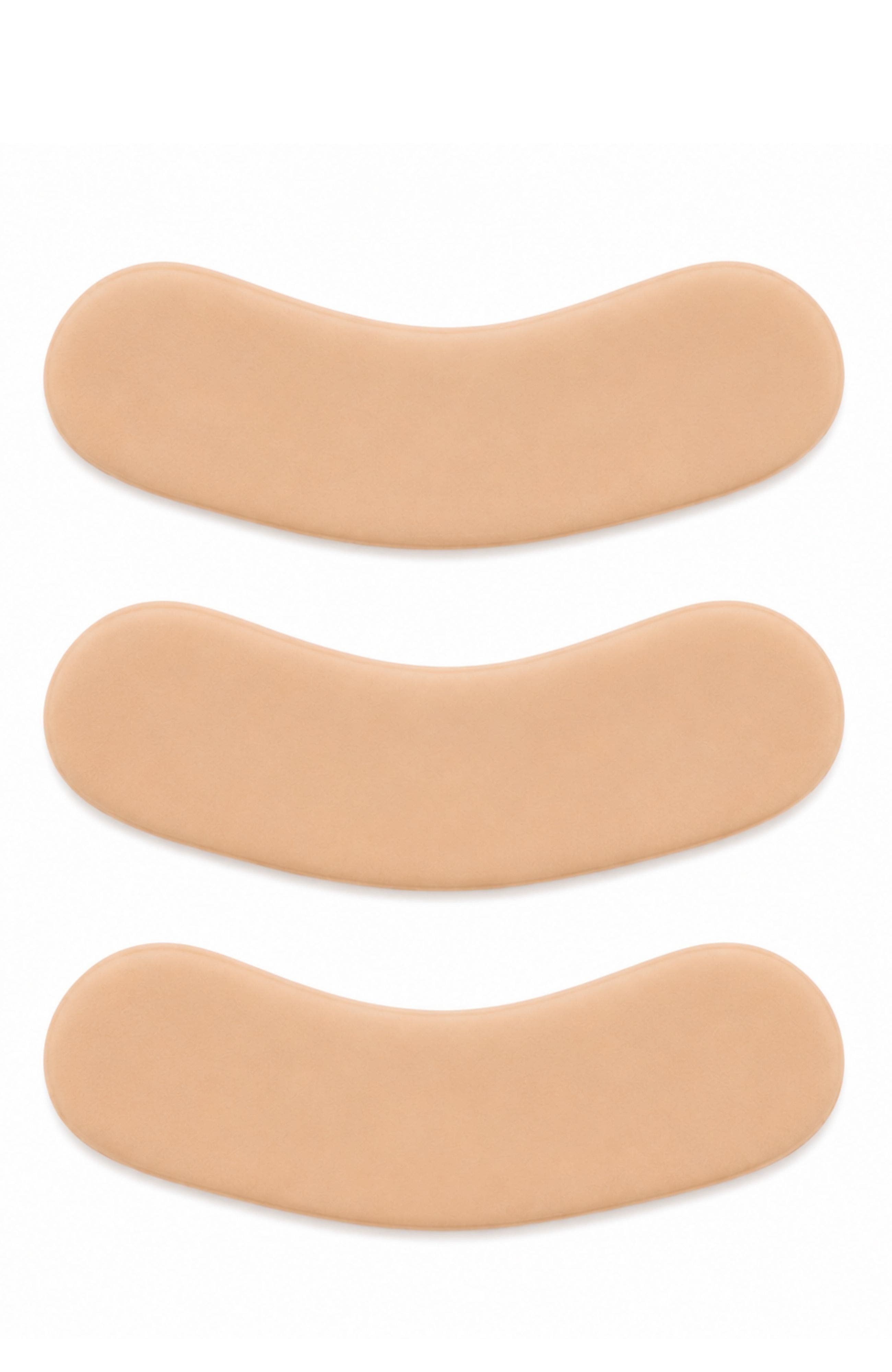 3-Pack Heel Liners, Alternate, color, Beige
