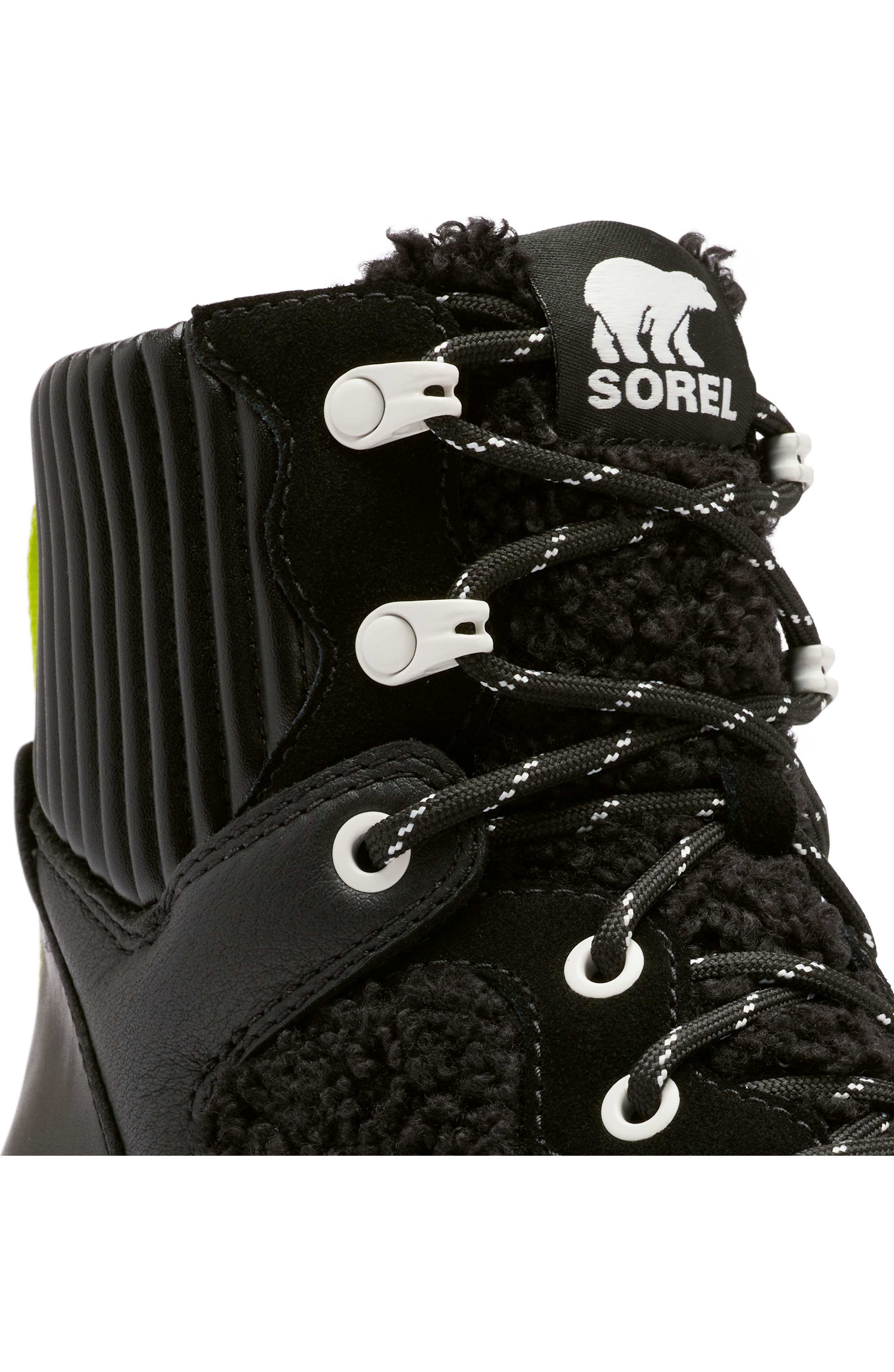 SOREL Brex<sup>™</sup> Faux Shearling Lace-Up Boot, Alternate, color, 