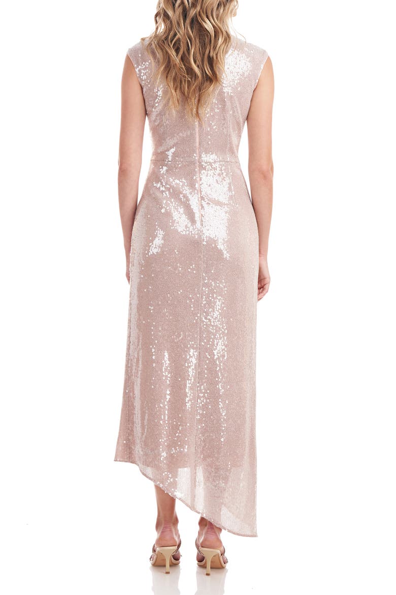 Carla Sequin Evening Gown, Alternate, color, POWDER BLUSH
