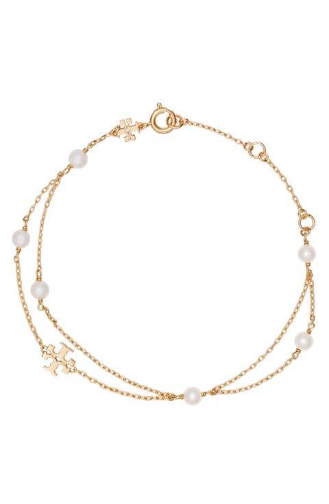 Kira Faux Pearl Layered Bracelet
