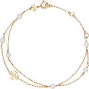 Tory Burch Kira Faux Pearl Layered Bracelet