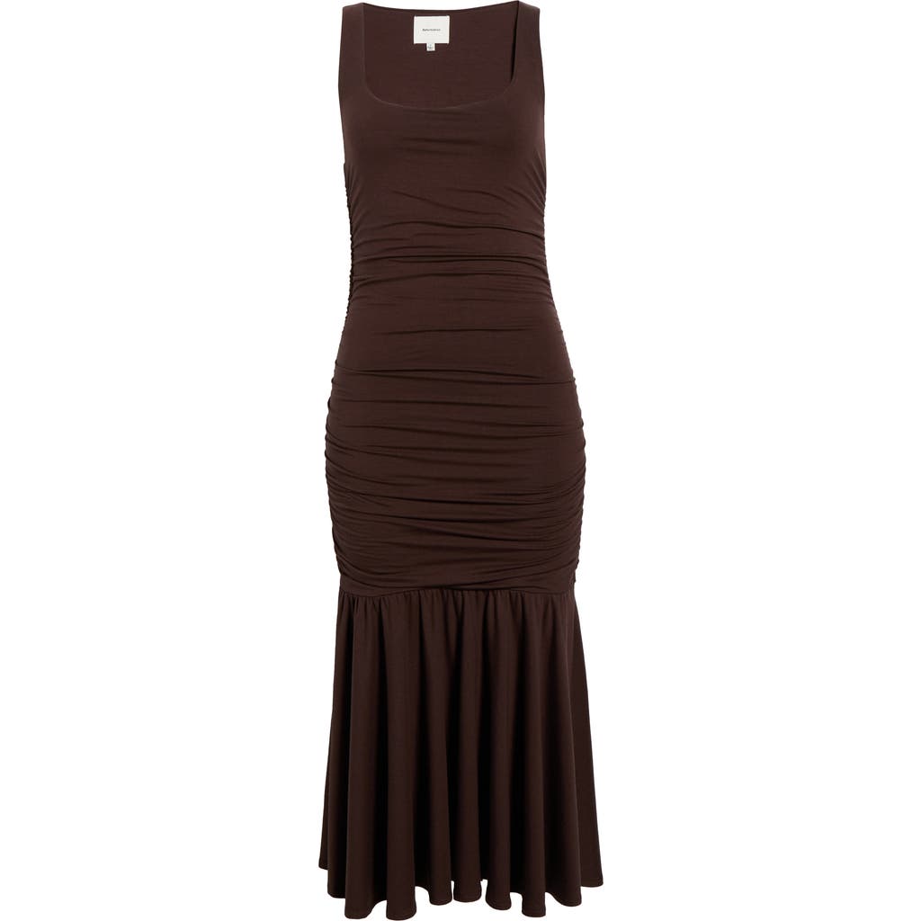 Reformation Kayla Eco Cinch Stretch Jersey Dress In Brown