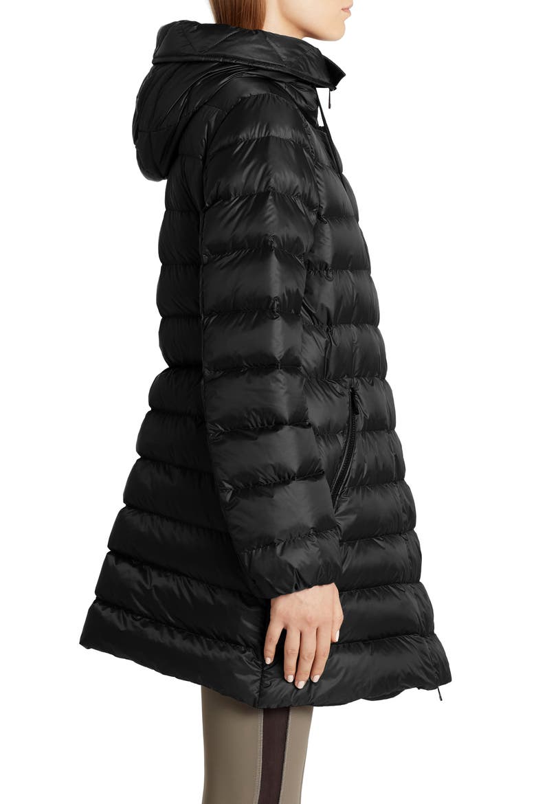 Gnosia Water Resistant Down Puffer Coat, Alternate, color, BLACK