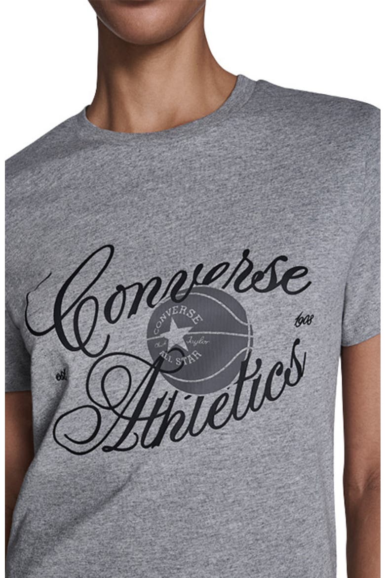 Athletics Script T-Shirt, Alternate, color, VINTAGE GREY HEATHER