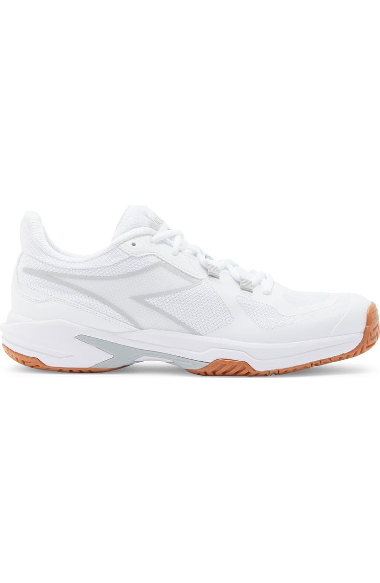 Diadora Trofeo 2 Tennis Shoe, Alternate, color, White/ Silver