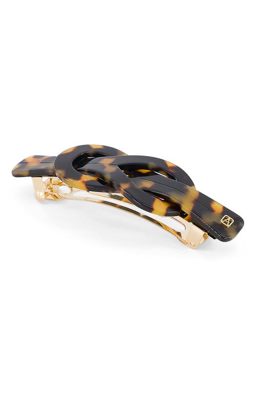 Alexandre De Paris Tortoiseshell Pattern Barrette In Brown