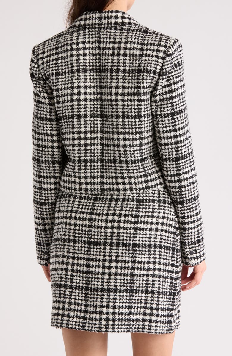 Calvin Klein Houndstooth Cropped Jacket, Alternate, color,