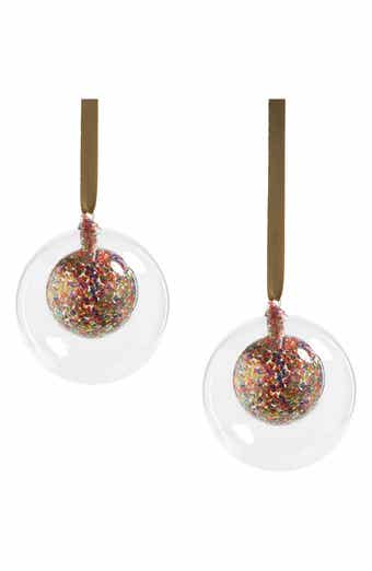 Zodax Pentagon Set of 2 Glass Ornaments