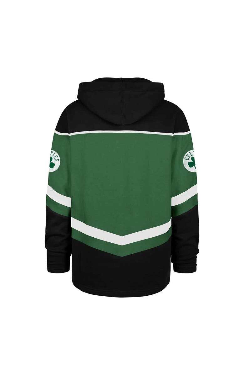 '47 Men's '47 Kelly Green Boston Celtics Oversized Tri-Satin Layup Lacer Pullover Hoodie, Alternate, color, 