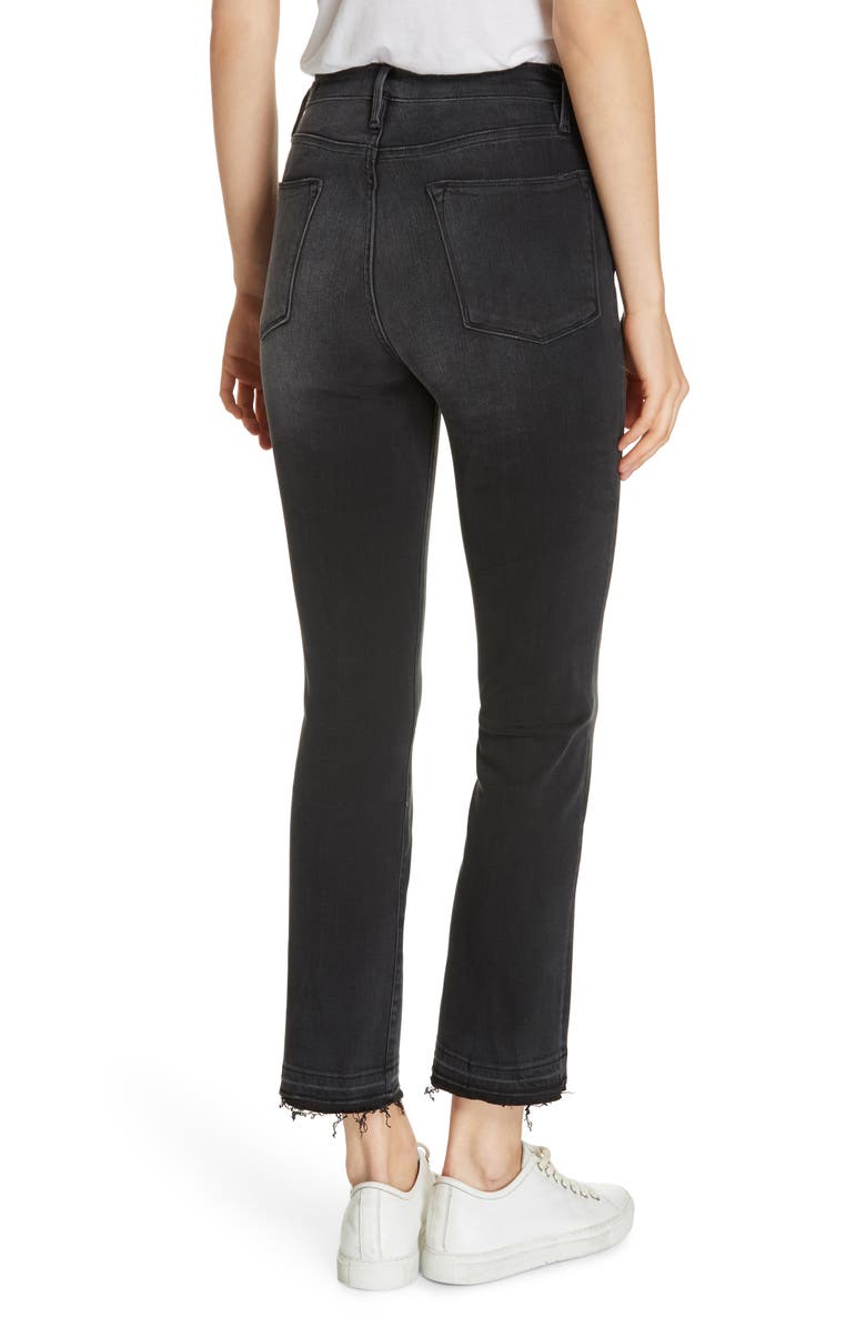 FRAME Le High Straight Release Hem Jeans, Alternate, color,