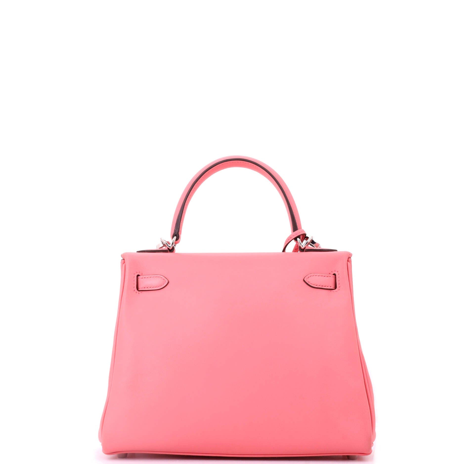 Pre-Owned Hermes Kelly Handbag Pink Swift with Palladium Hardware 25, Alternate, color, Rose D'ete