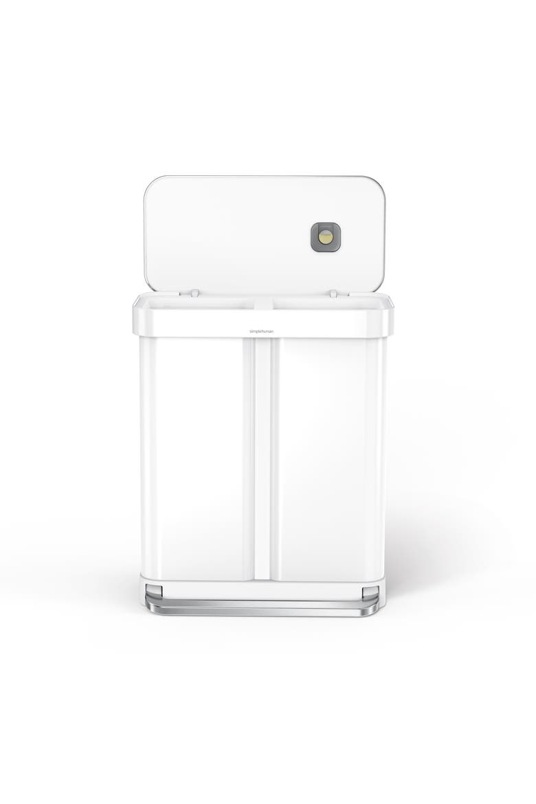 58L recycler rectangular step can, Alternate, color, White