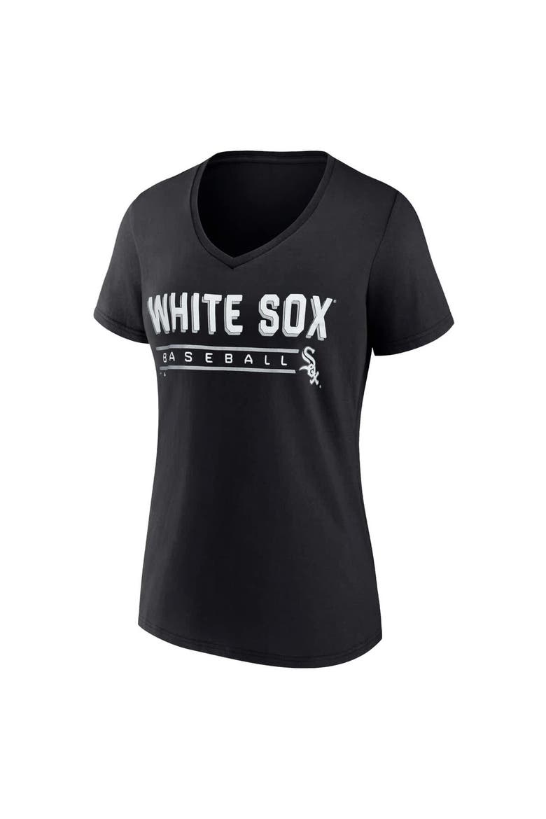 Women's Fanatics Black Chicago White Sox One & Only V-Neck T-Shirt, Alternate, color, Black