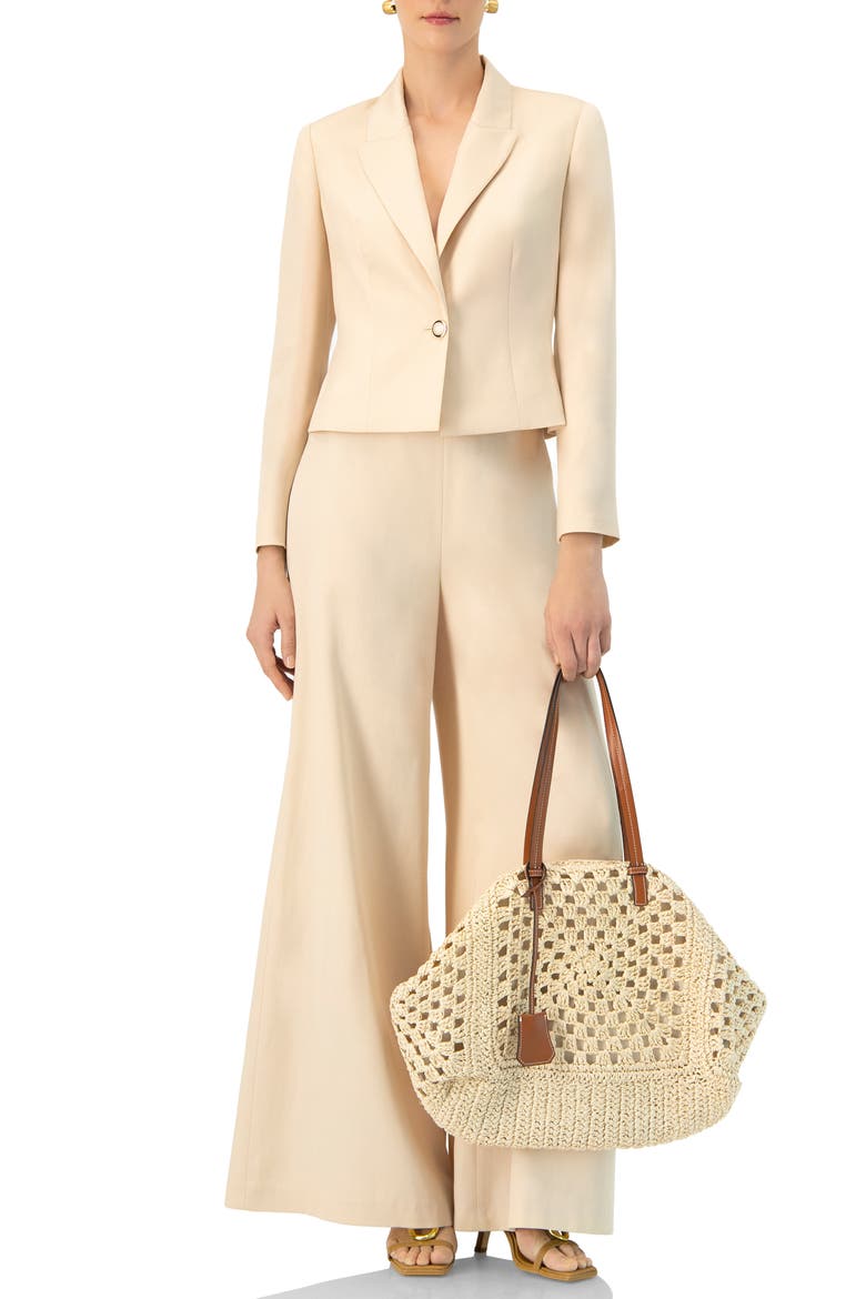 Tailored Single-Button Blazer, Alternate, color, Sand