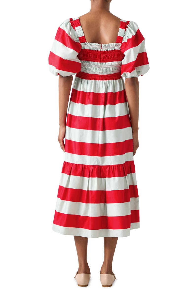 LK Bennett Ruby Bold Stripe Maxi Dress, Alternate, color, Red Multi