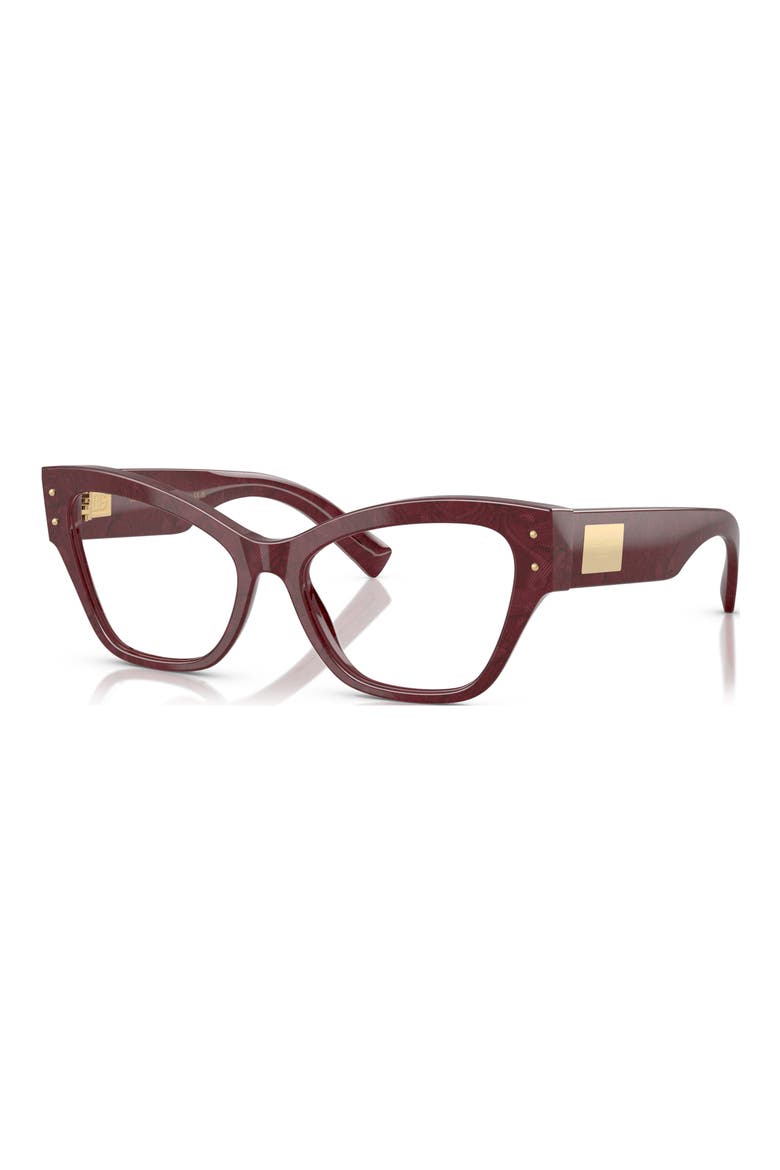 52mm Butterfly Optical Glasses, Alternate, color, BORDEAUX