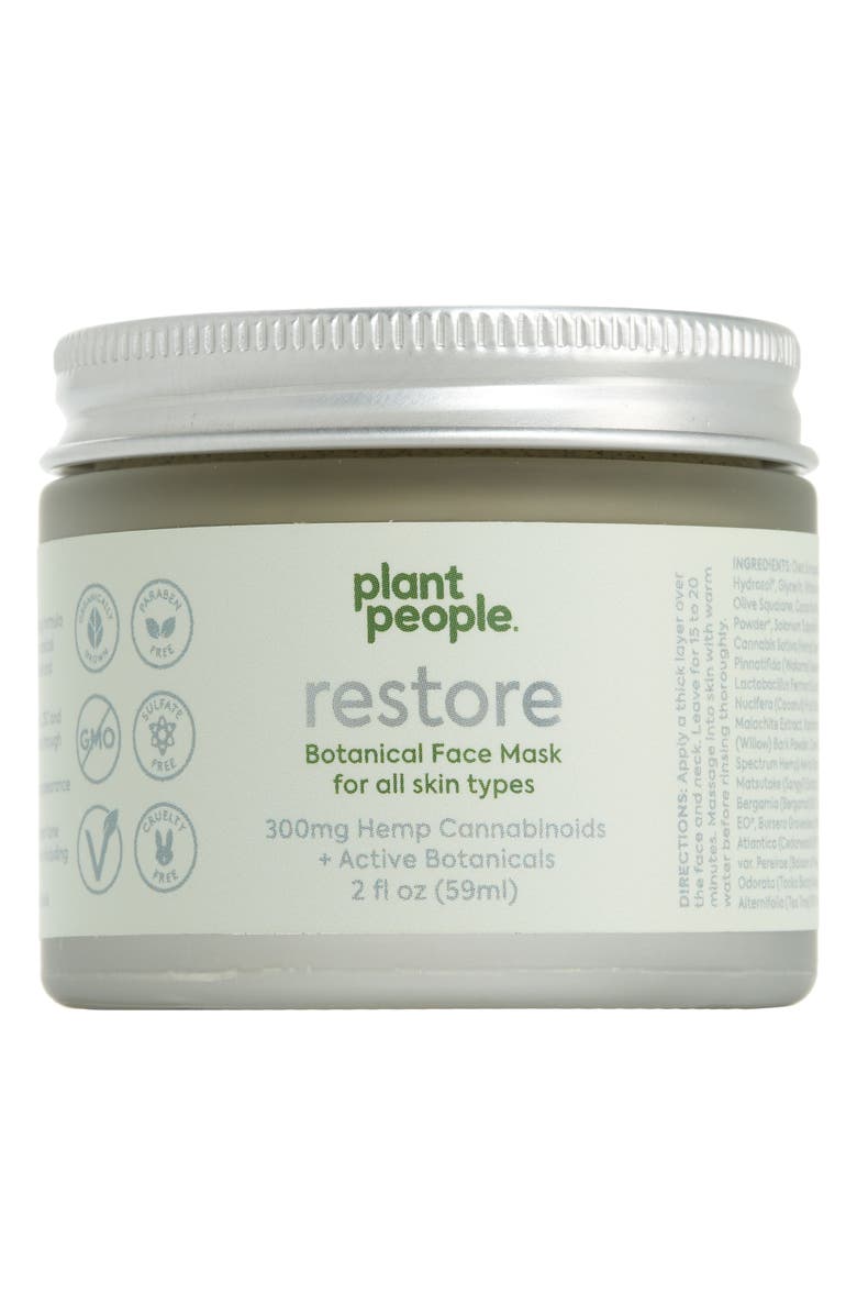 PLANT PEOPLE Restore CBD Face Mask, Main, color, 