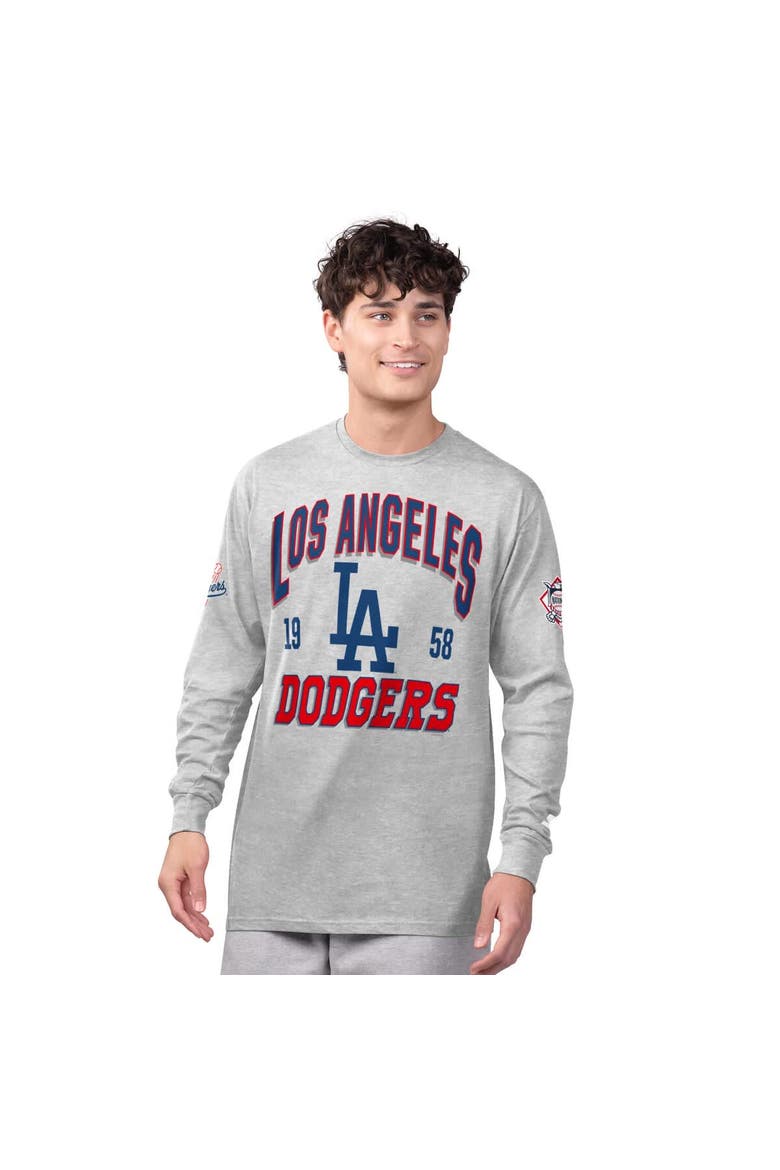 Men's Starter  Heather Gray/Royal Los Angeles Dodgers Two-Pack Long Sleeve & Short Sleeve T-Shirt Set, Alternate, color, Royal
