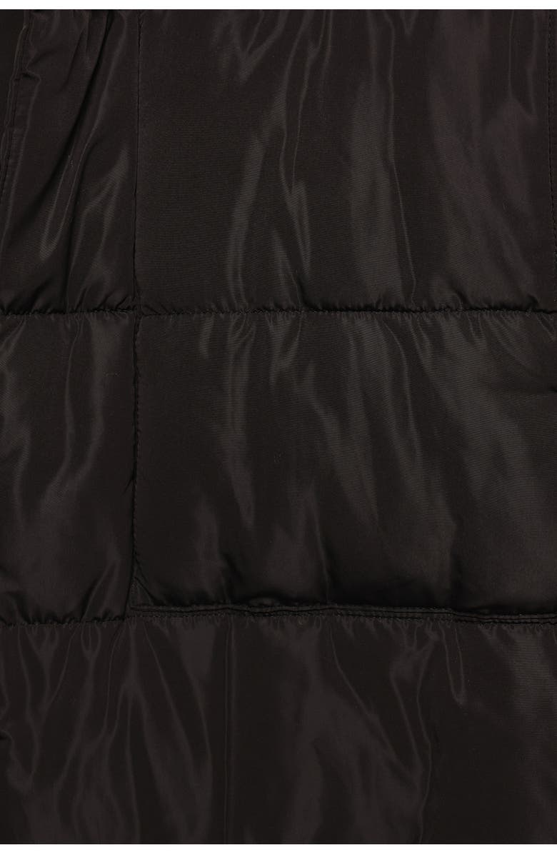 Petal & Pup Averie Hooded Longline Puffer Coat, Alternate, color, Black